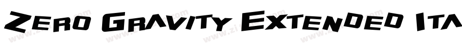 Zero Gravity Extended Italic字体转换